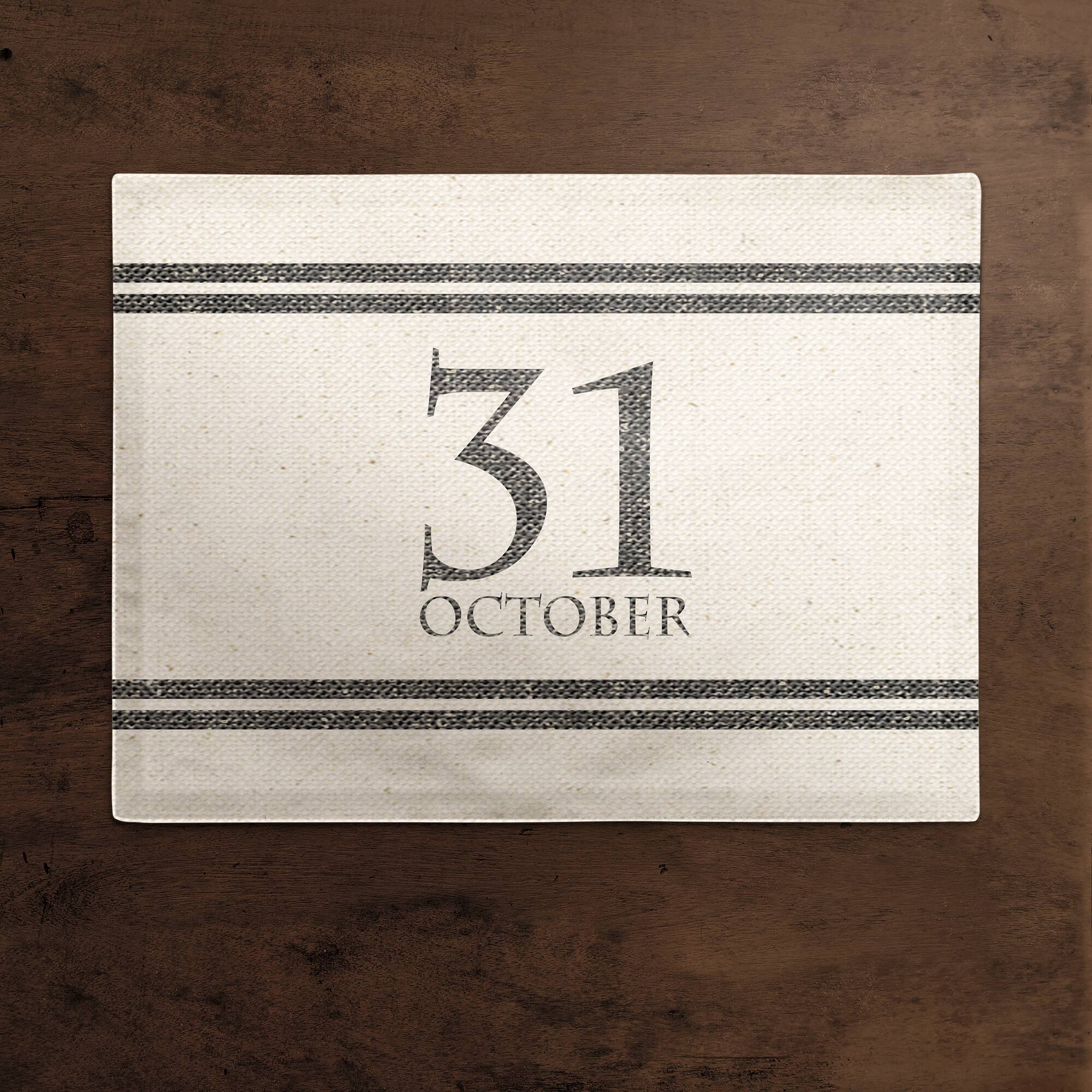 October Linen Stripes Polyester Twill Placemat